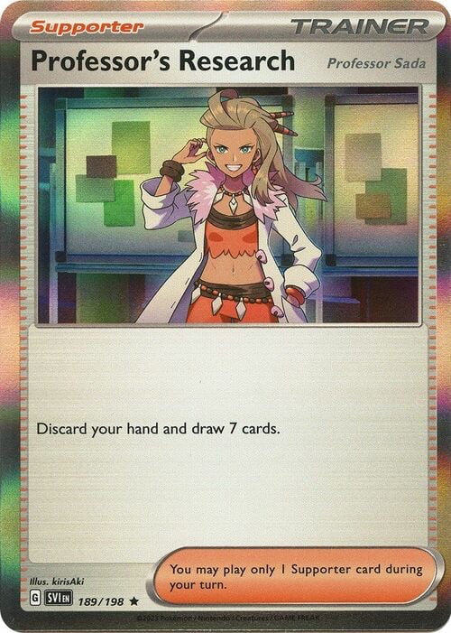Scarlet & Violet Holo Professor’s Research #189/198